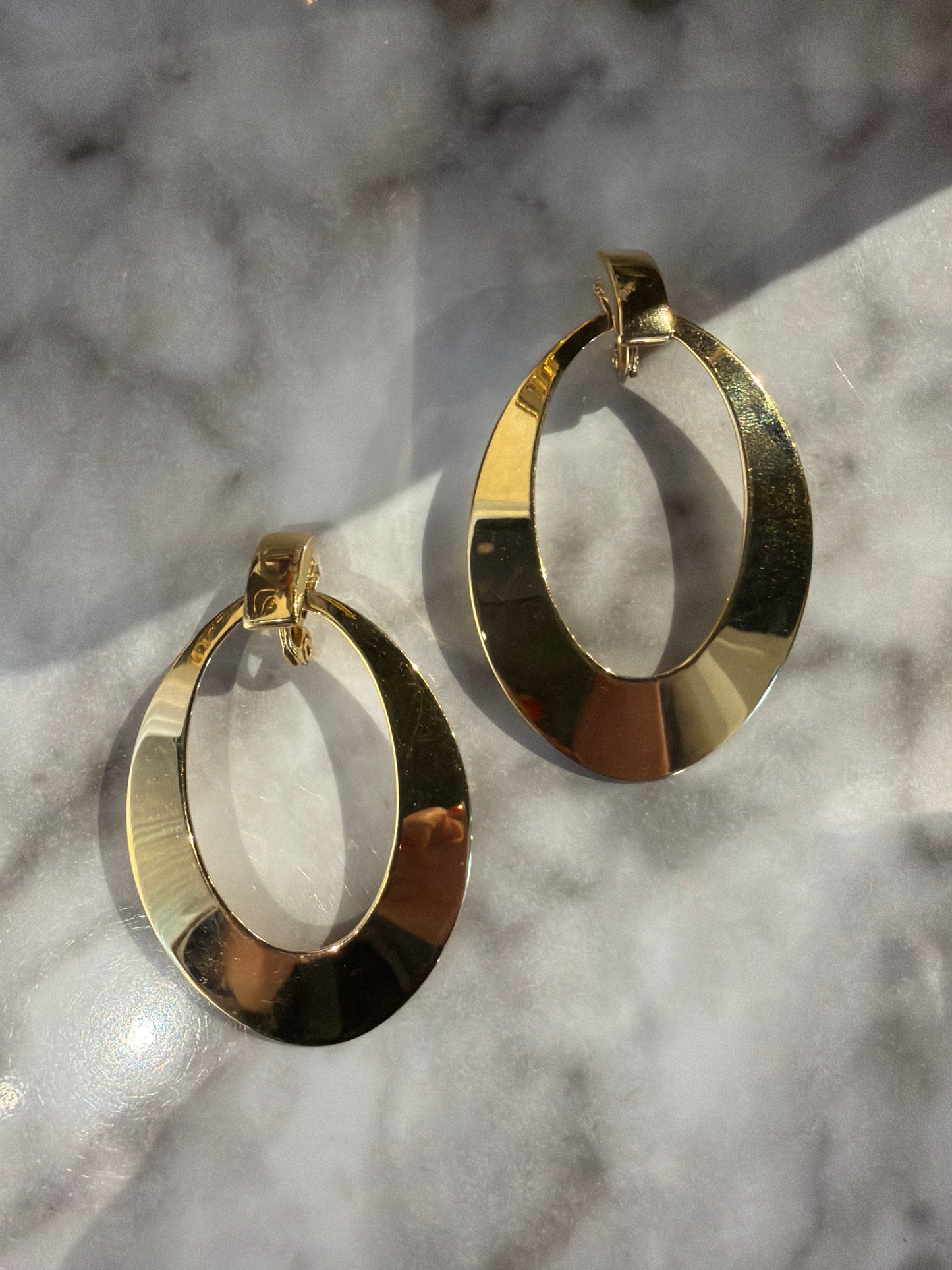 MONET OVAL CLIP ON EARRINGS