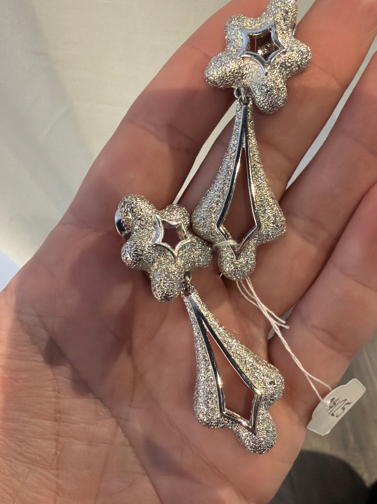 MONET TEXTURED ABSTRACT STAR EARRINGS