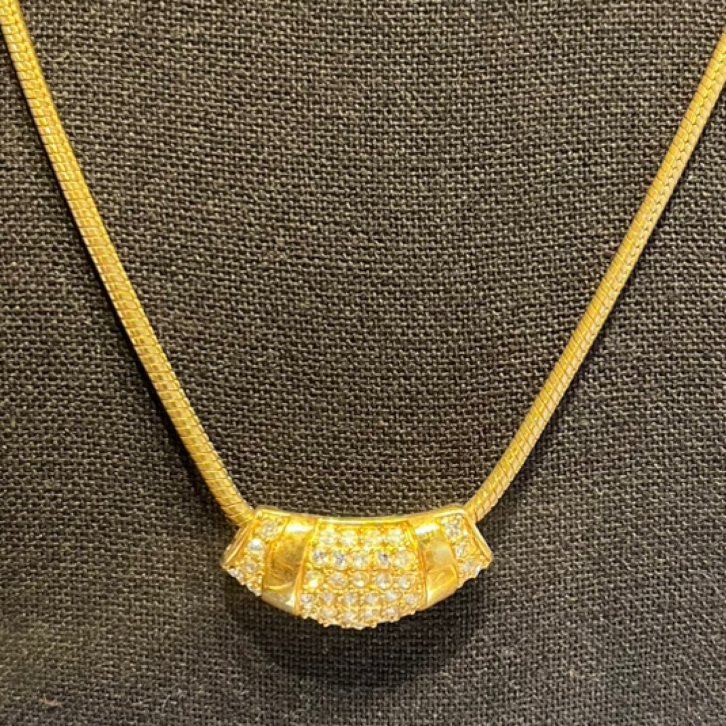 Rhinestone Slider Necklace
