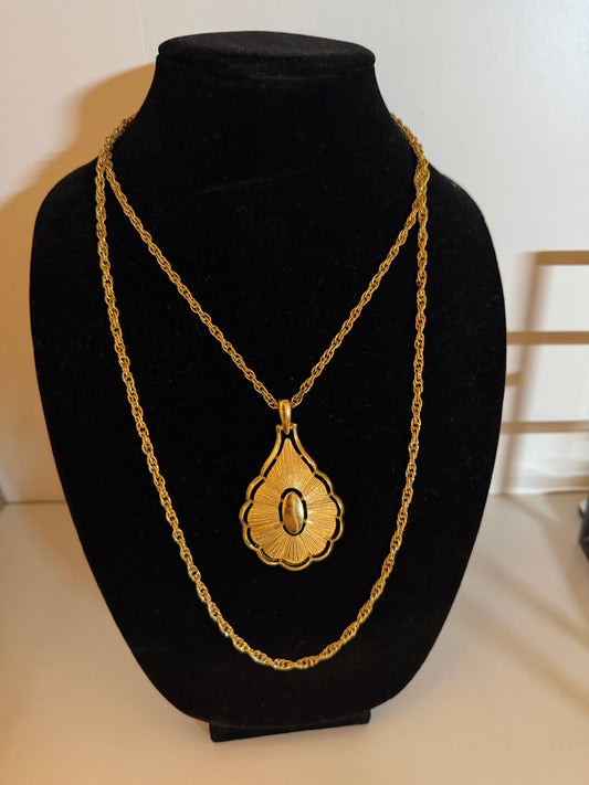 TRIFARI DOUBLE ROPE PENDANT NECKLACE