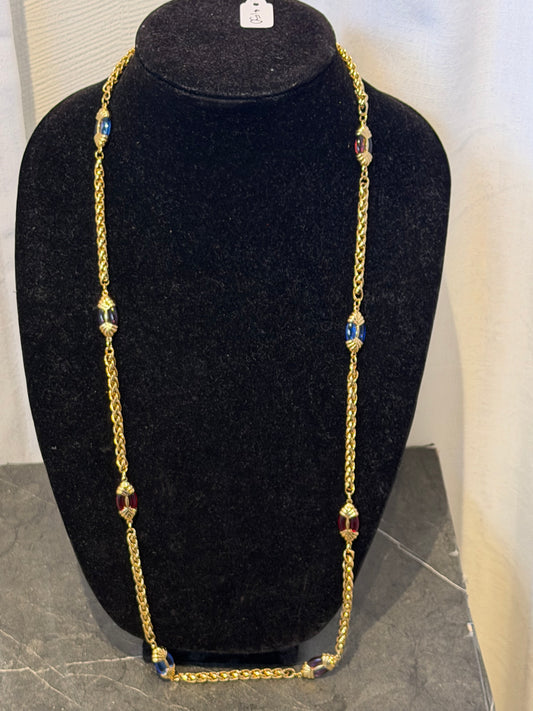 FAUX GRIPOIX CHAIN NECKLAVE