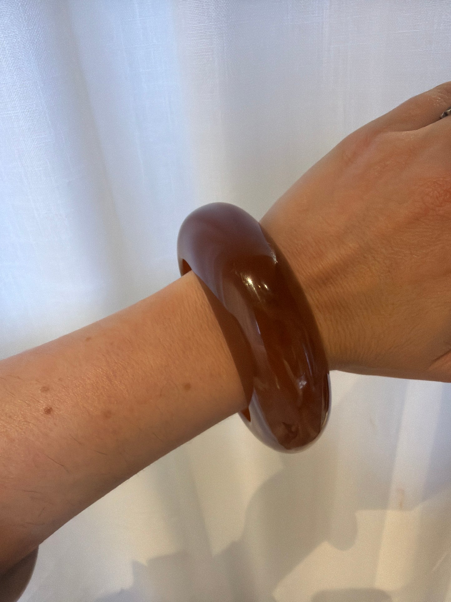 AMBER LUCITE BANGLE