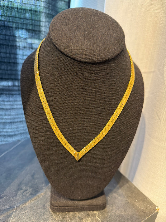 NAPIER POINTY HERRINGBONE LINK NECKLACE