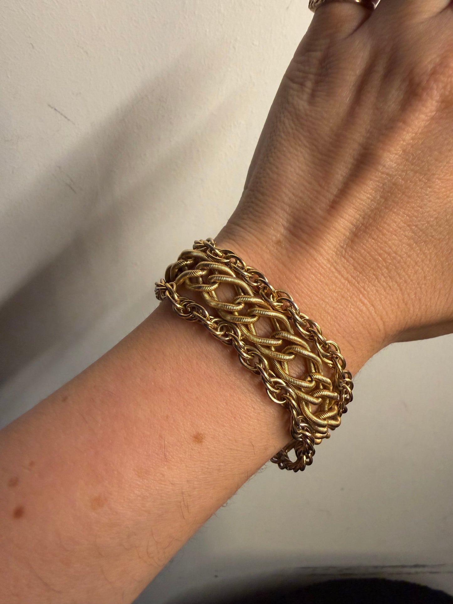 GOLDETTE MIXED CHAIN LINK BRACELET
