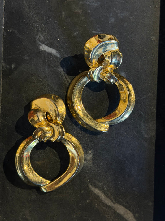 MID CENTURY CLIP ON EARRINGS
