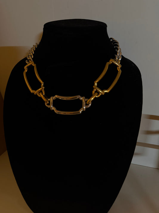MONET MIXED METAL COLLAR NECKLACE