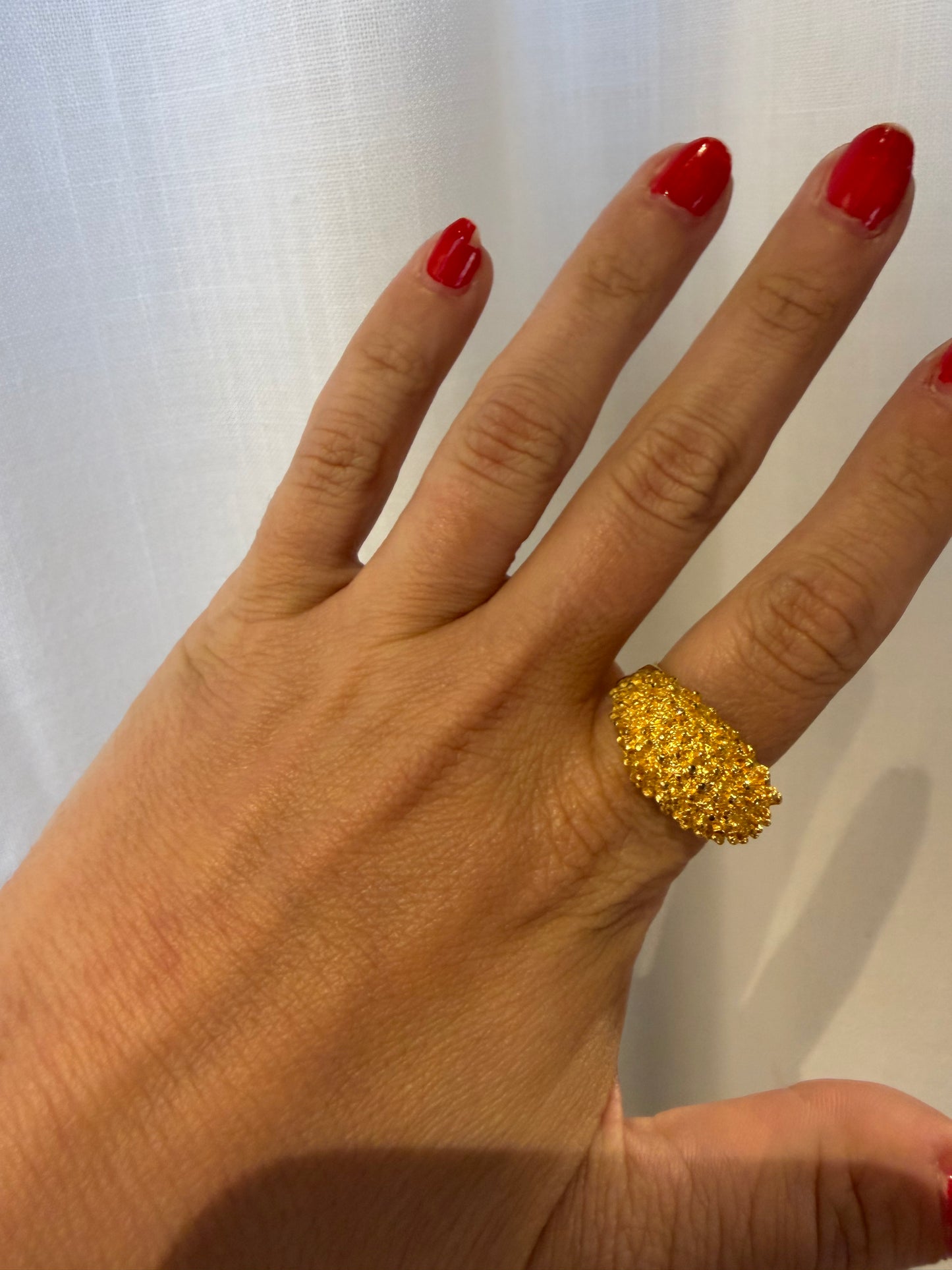 NUGGET TEXTURE DOME RING