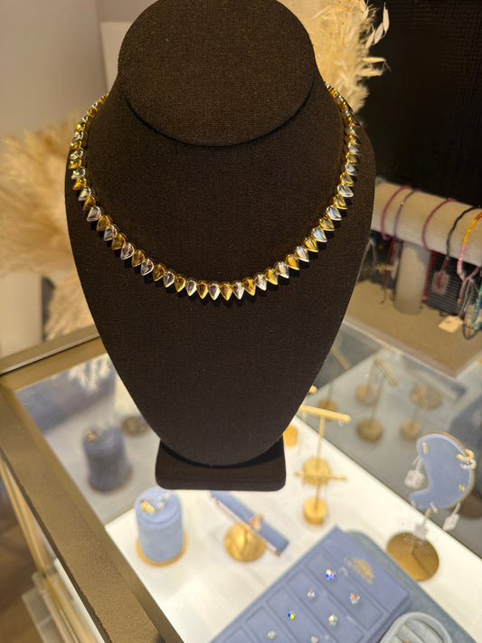 NAPIER SPIKEY MIXED METAL NECKLACE