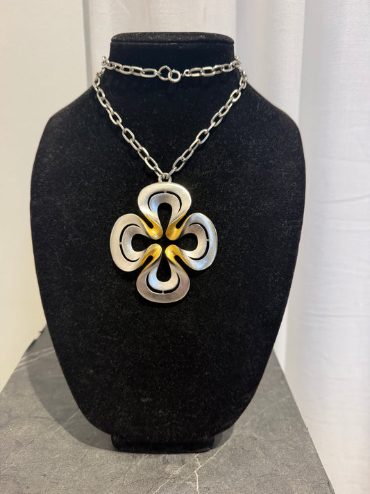 TRIFARI MIXED METAL GEOMETRIC NECKLACE