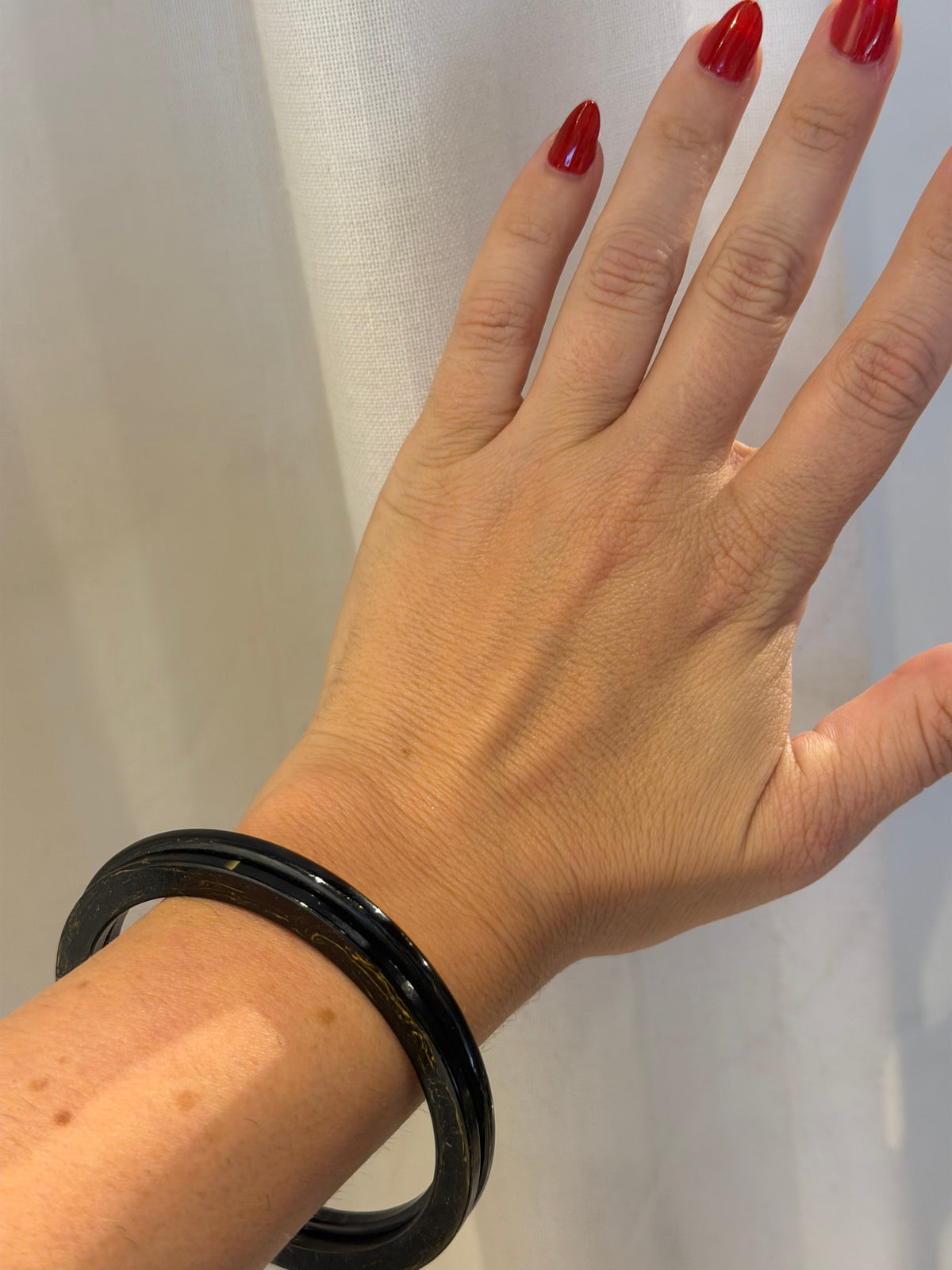 TWO BLACK THIN BANGLES