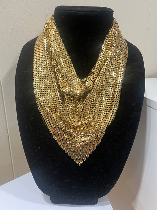 WHITING AND DAVIS MESH BIB NECKLACE