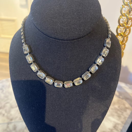 Mid Century Rhinestone Adjustable Necklace