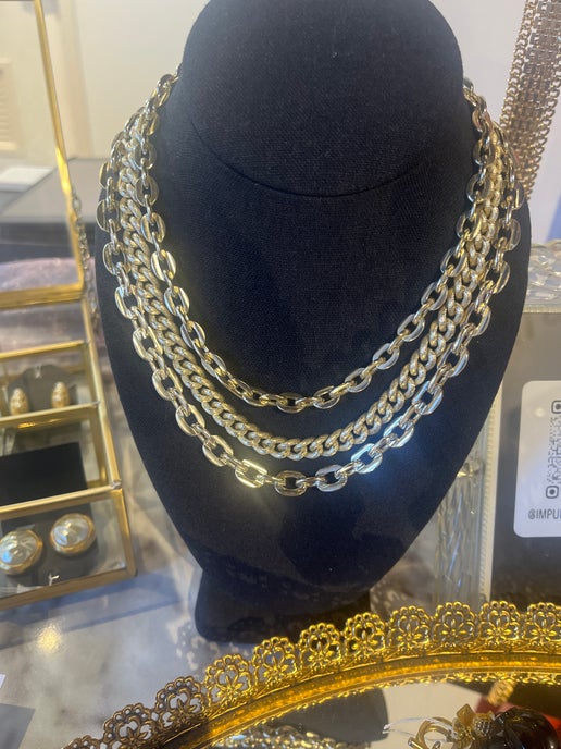 Layered Chunky Chain Necklace