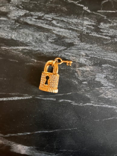 Swarovski Lock & Key Brooch