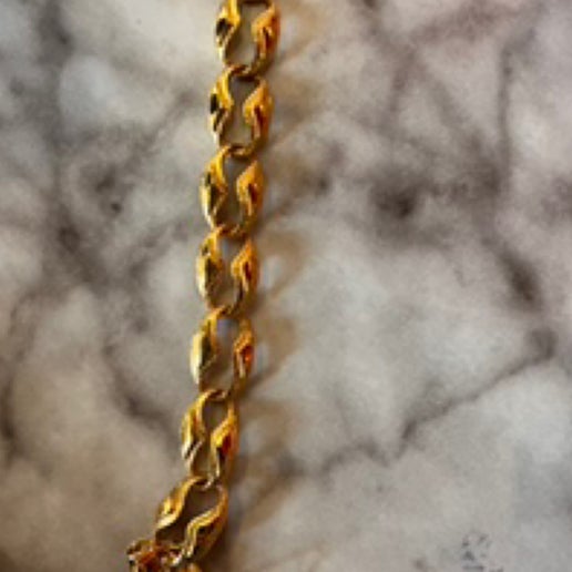 Textured Oval Link Bracelet