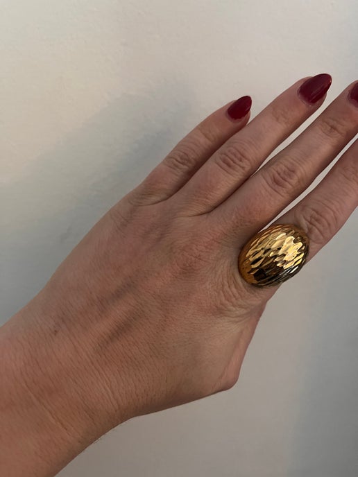 Napier Textured Dome Adjustable Ring