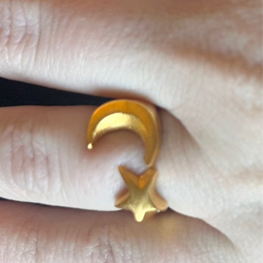 Star and Moon Ring
