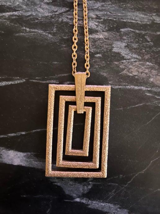 Sarah Cov Layered Rectangle Pendant Necklace