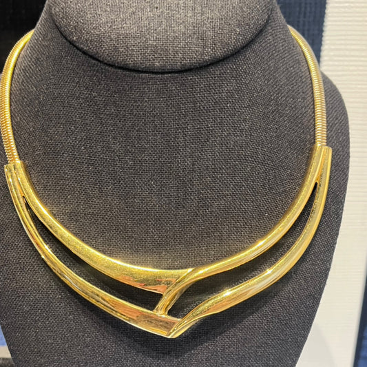 Trifari Cutout Omega Necklace