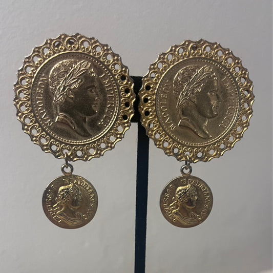 Double Coin Earrings